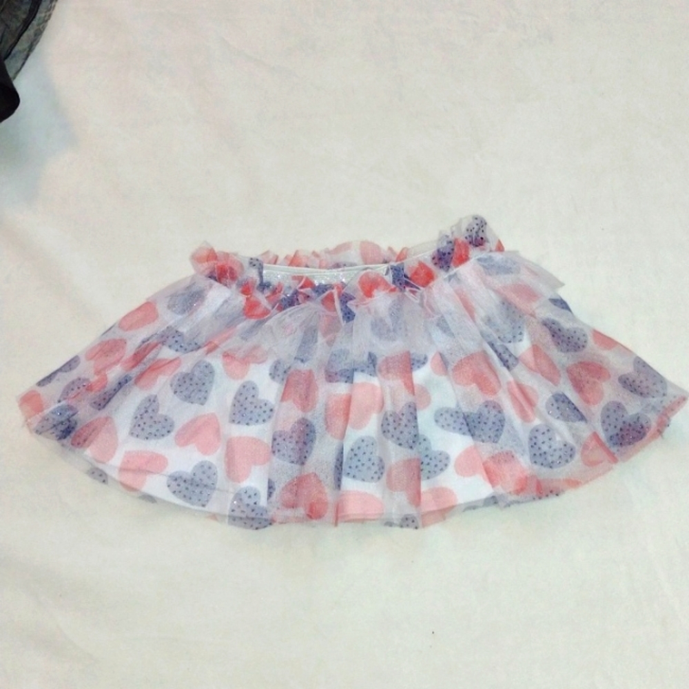 Quiltex 24 month red white and blue heart skit with built-in bloomers